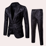 Formal Mens Suit  Jacquard Pattern Two-Piece Set - Product showcase