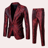 Formal Mens Suit  Jacquard Pattern Two-Piece Set - Product detail 6