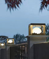 Modern Solar Wall Light  Cube Frame Mountain Silhouette - Product detail 11