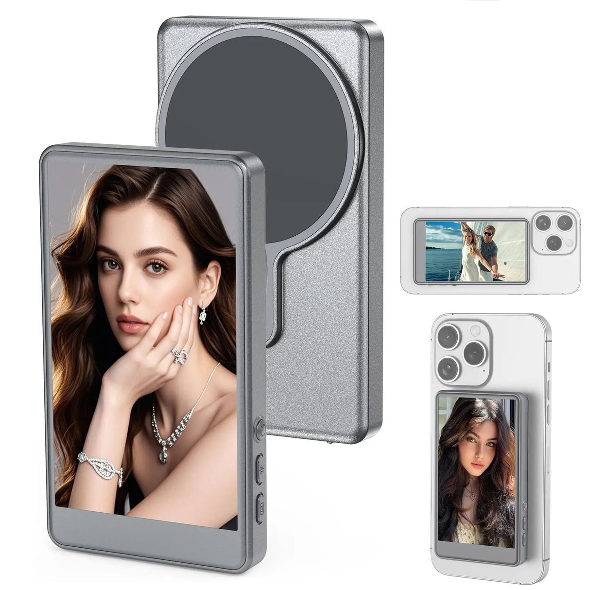 Magnetic Selfie Mirror  Phone Camera Monitor With Wireless Remote - Product detail 8