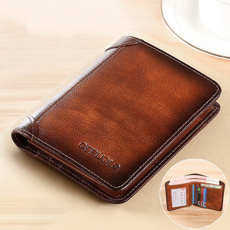 RFID Blocking Wallet  Slim Leather Card Holder for Men - Product showcase