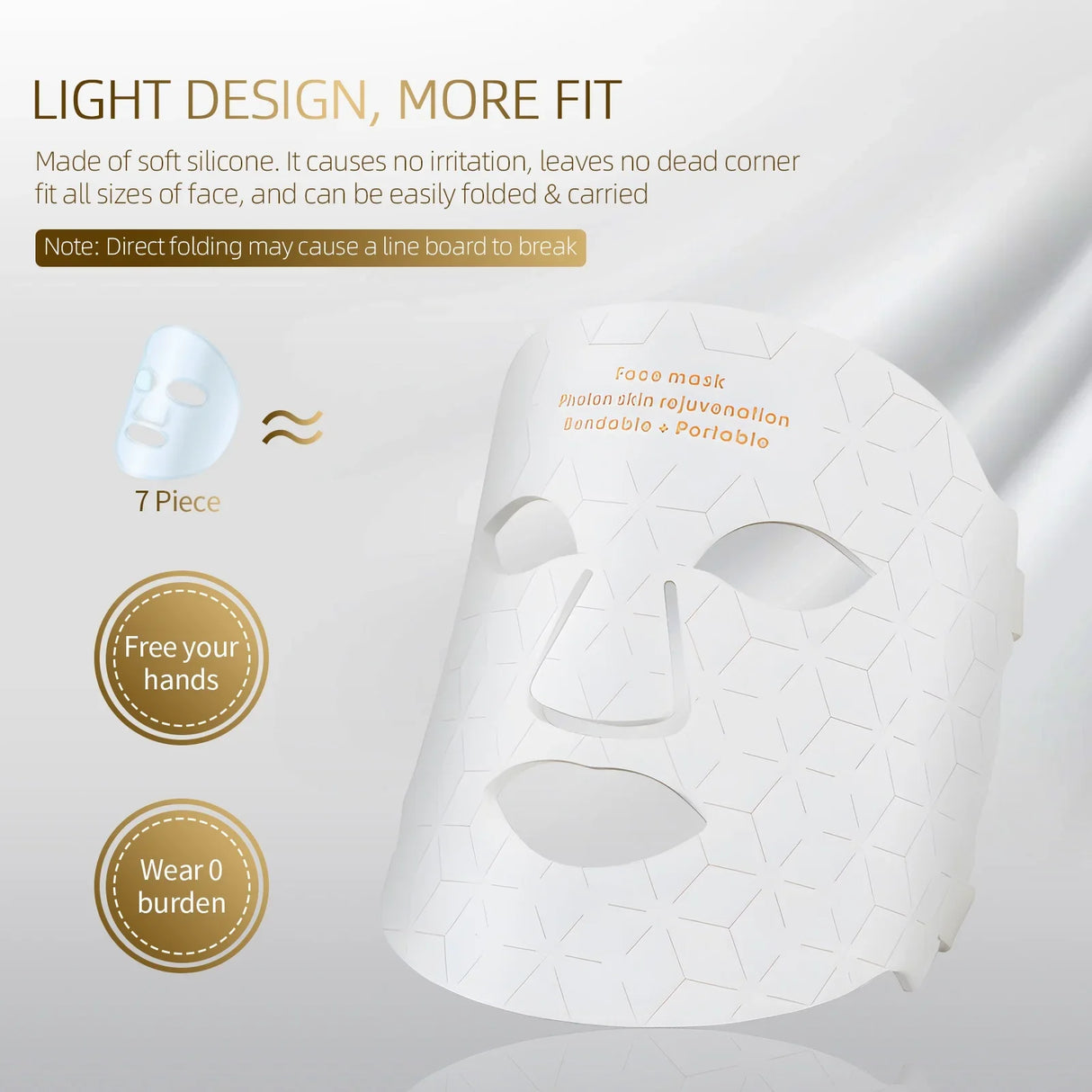 LED Light Therapy Mask  Professional Face  Neck Treatment - Product example