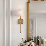 Modern Wall Sconce  Brushed Gold Crystal Accent - Detailed view