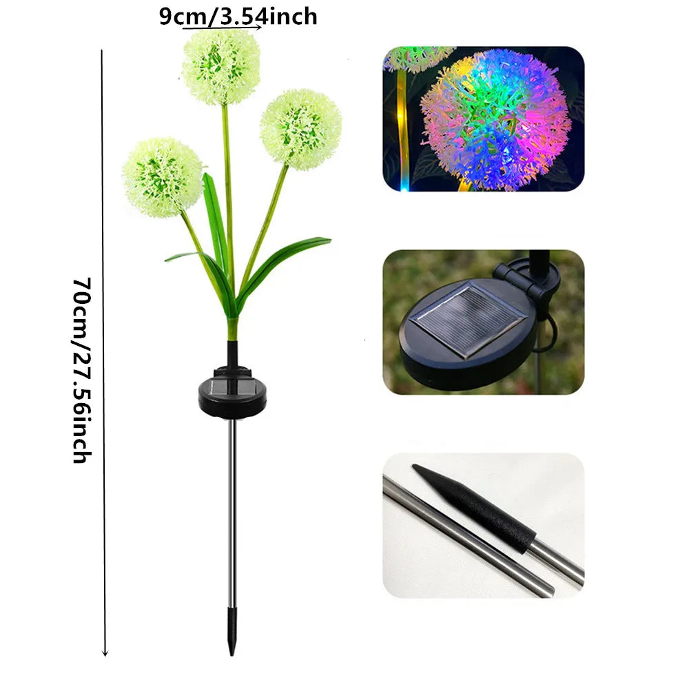 Solar Dandelion Garden Lights  LED Outdoor Path Lighting Set - Product detail 5