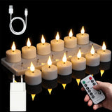 LED Flameless Candles  Glass Encased Flickering Lights - Product detail 7