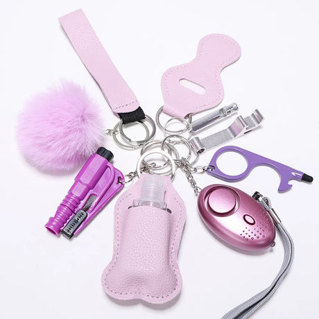 Personal Safety Keychain Set  Multi-Tool Protection Kit With Alarm - Product detail 8