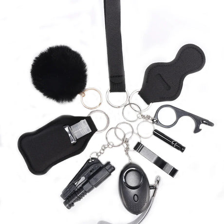 Personal Safety Keychain Set  Multi-Tool Protection Kit With Alarm - Product detail 9