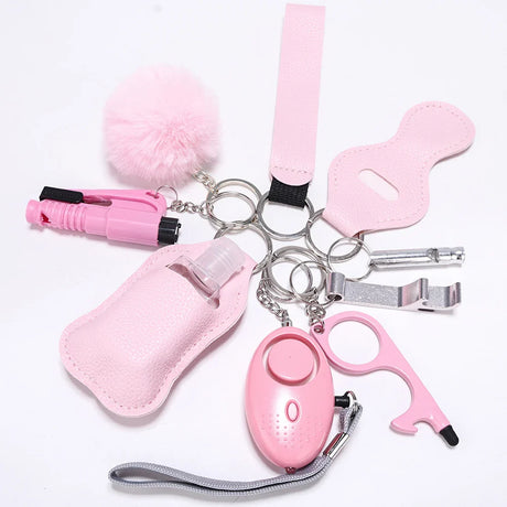 Personal Safety Keychain Set  Multi-Tool Protection Kit With Alarm - Product detail 4