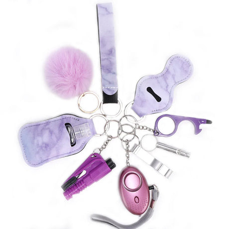 Personal Safety Keychain Set  Multi-Tool Protection Kit With Alarm - Product detail 6