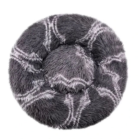 Plush Dog Bed  Round Raised Edge Calming Design - Product detail 11