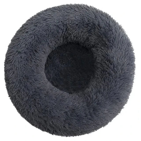 Plush Dog Bed  Round Raised Edge Calming Design - Product detail 9