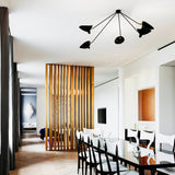 Modern Spider Ceiling Lamp  5-Arm Adjustable Metal Design - Detailed view