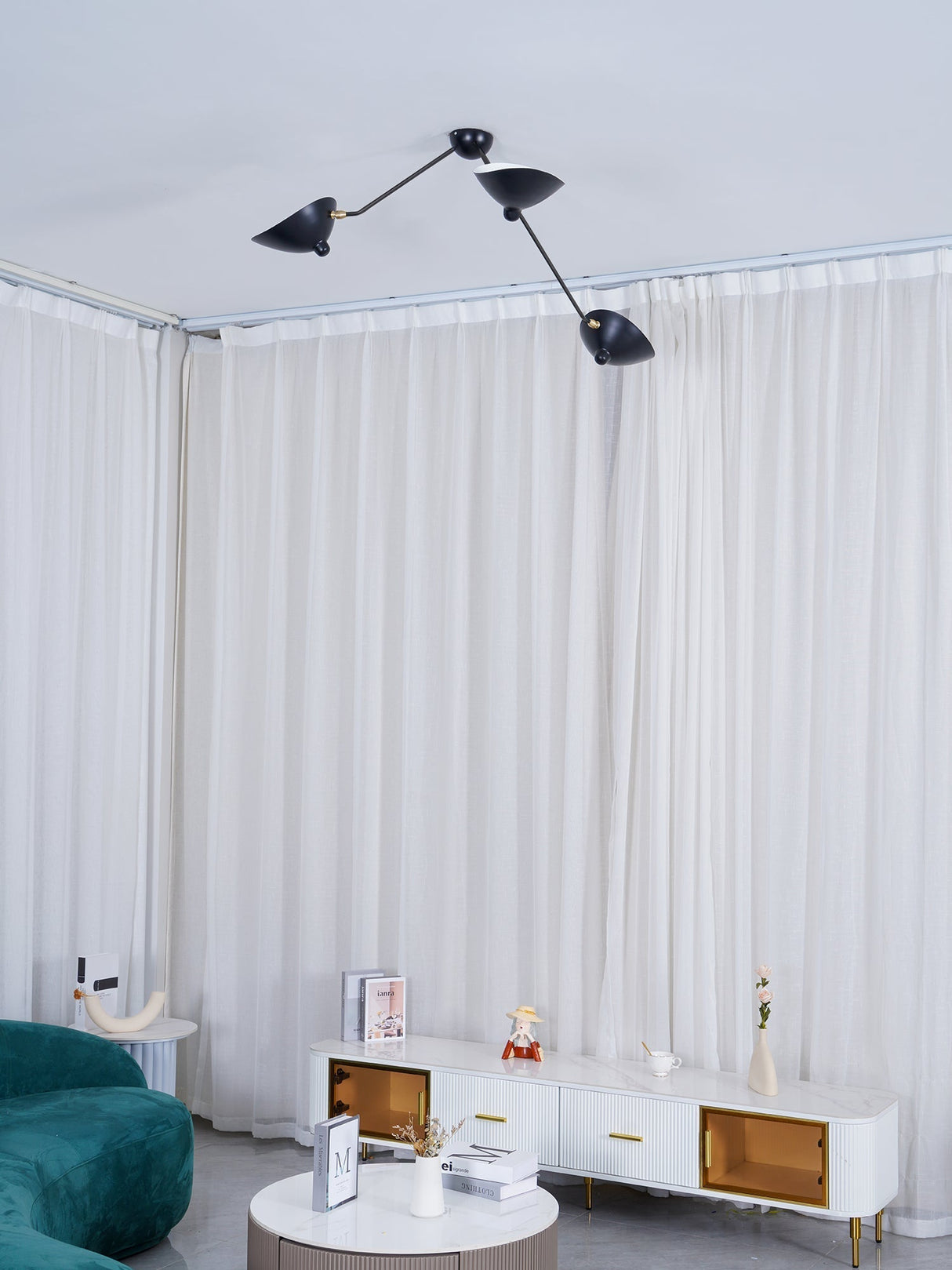 Modern Spider Ceiling Lamp  5-Arm Adjustable Metal Design - Product detail 10