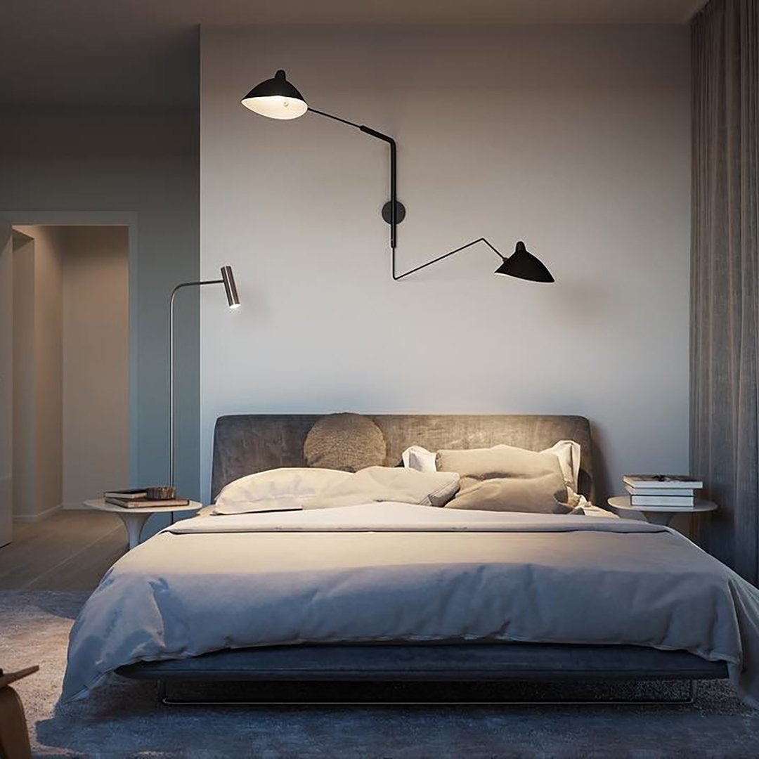 Modern Wall Sconce  Adjustable Dual-Arm Design - Detailed view