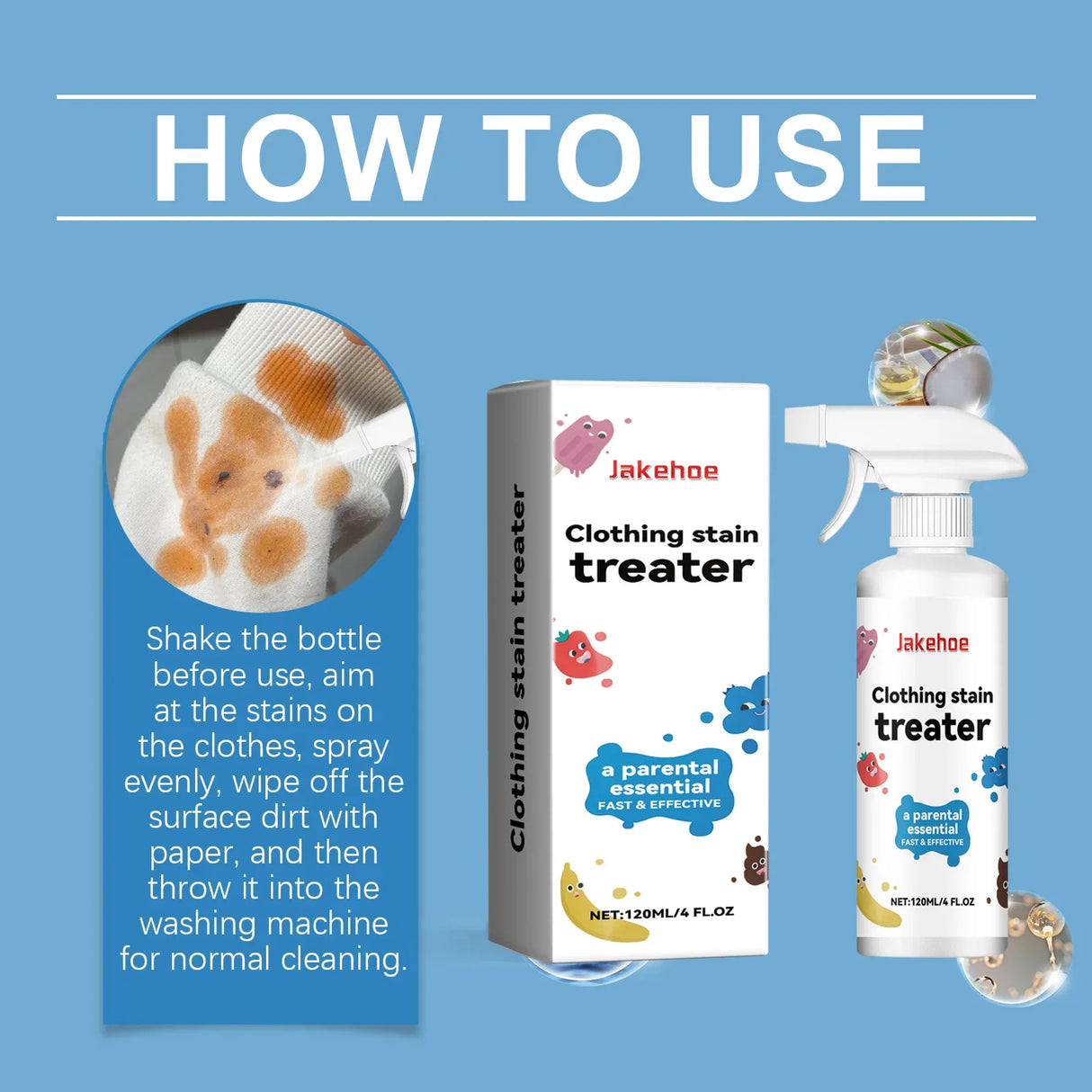 Professional Stain Remover Spray  Fast-Acting Fabric Cleaner - Product detail 9