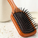 Wooden Hair Brush  Ergonomic Scalp Massage Design - Product detail 6
