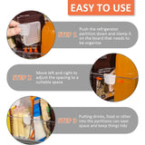 Refrigerator Shelf Organizer  Clear Plastic Door Clip System - Product detail 6