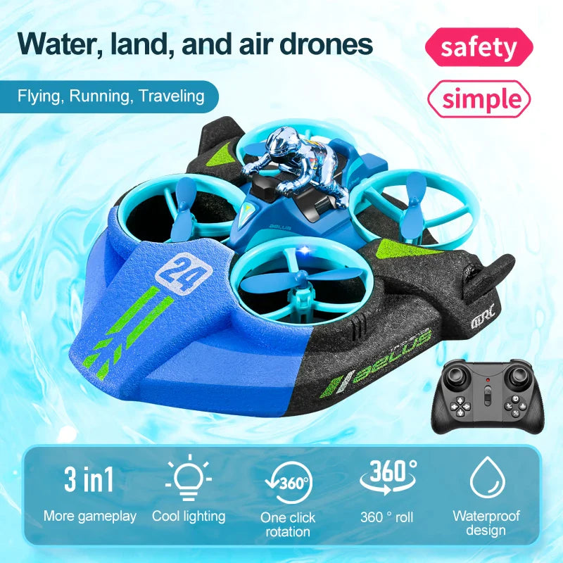3-in-1 RC Drone Hovercraft  Water Land Air Vehicle - Product detail 18