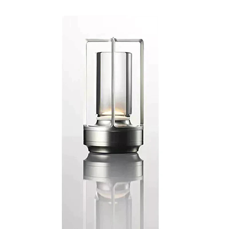 Modern LED Table Lamp  Glass Cylinder Metal Frame Design - Product detail 7