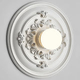 Victorian Ceiling Medallion Wall Light  Ornate Floral Relief Design - Product detail 9