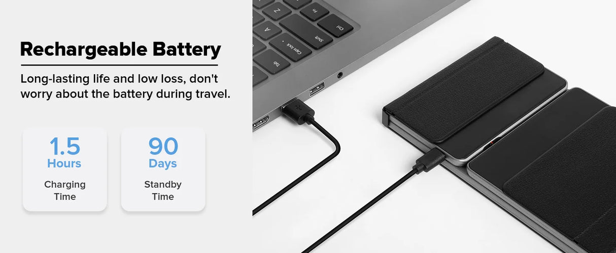 Wireless Foldable Keyboard  Dual Mode With Touchpad - Product detail 8