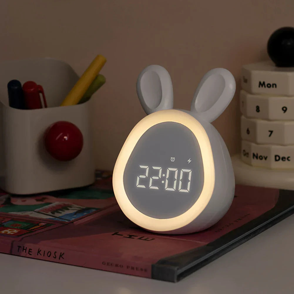 Kids Digital Alarm Clock  Bunny Night Light Design - Product example
