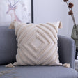 Boho Cotton Throw Pillows  Tufted Geometric Pattern With Tassels - Product detail 12