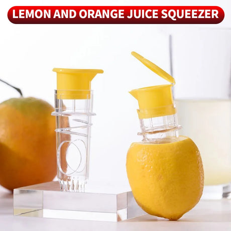 Manual Citrus Juicer  Handheld Lemon Orange Squeezer With Strainer - Product showcase