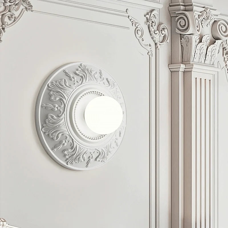 Vintage Ceiling Light  Ornate Floral Relief Pattern - Product example