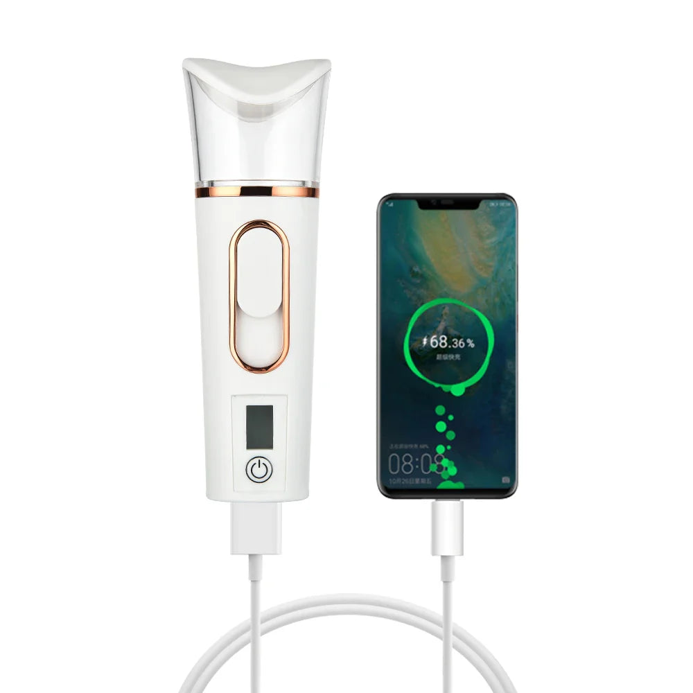 Portable Facial Steamer  Nano Mist Hydration With Moisture Tester - Product example