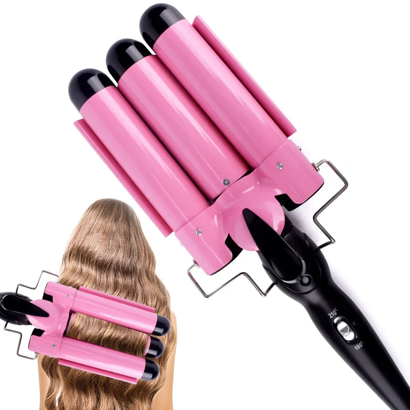 Triple Barrel Hair Waver  Professional Ceramic Wave Styler - Product showcase