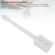 Flexible Power Strip  Extendable 22-34 Inch with Rotating Base - Product showcase