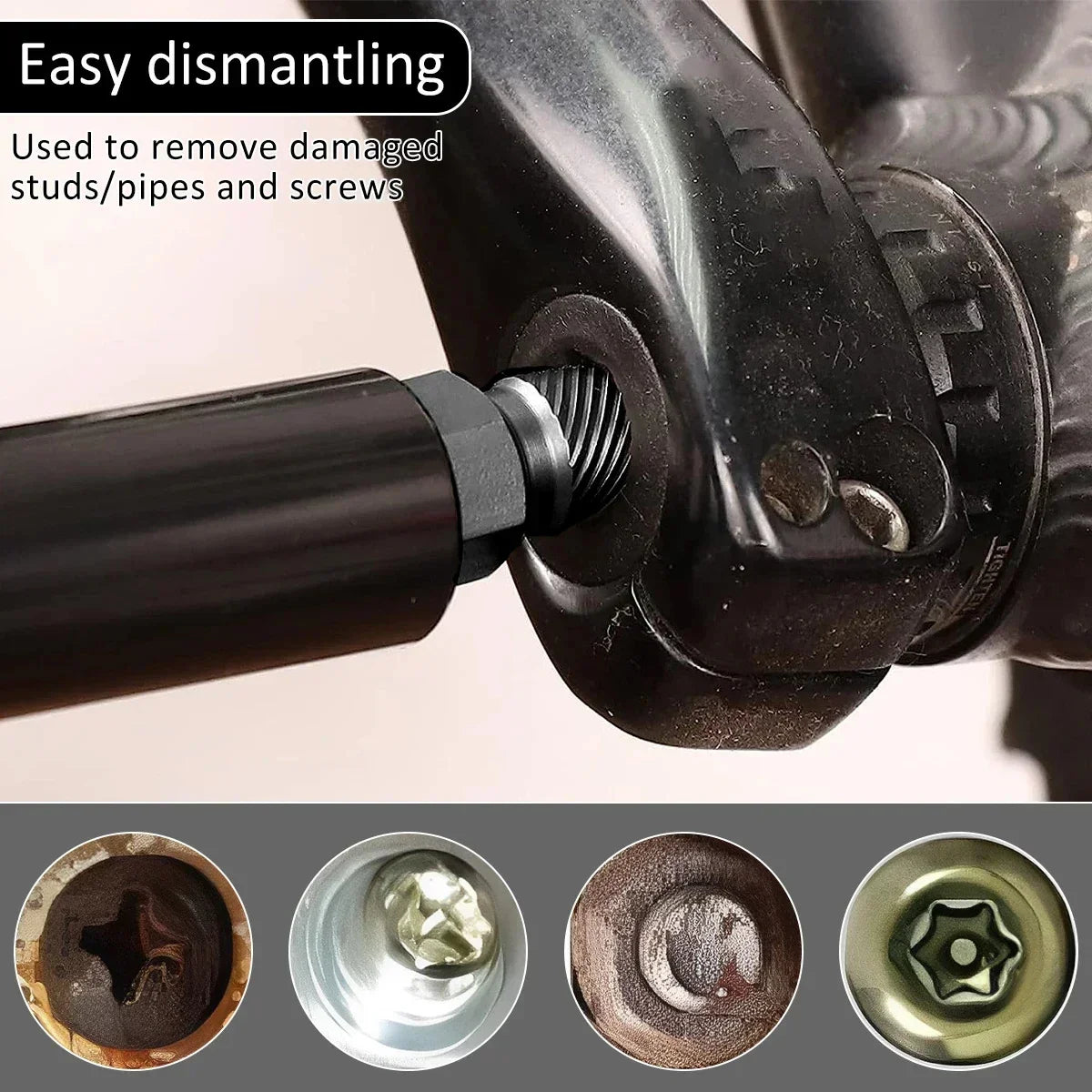 Professional Screw Extractor Set  Heat-Treated Chrome-Moly Steel - Product detail 6