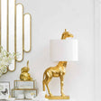 Safari Table Lamp  Gold Giraffe Design with White Shade - Detailed view