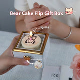 Musical Birthday Gift Box  Rotating Bear Cake Design - Product showcase