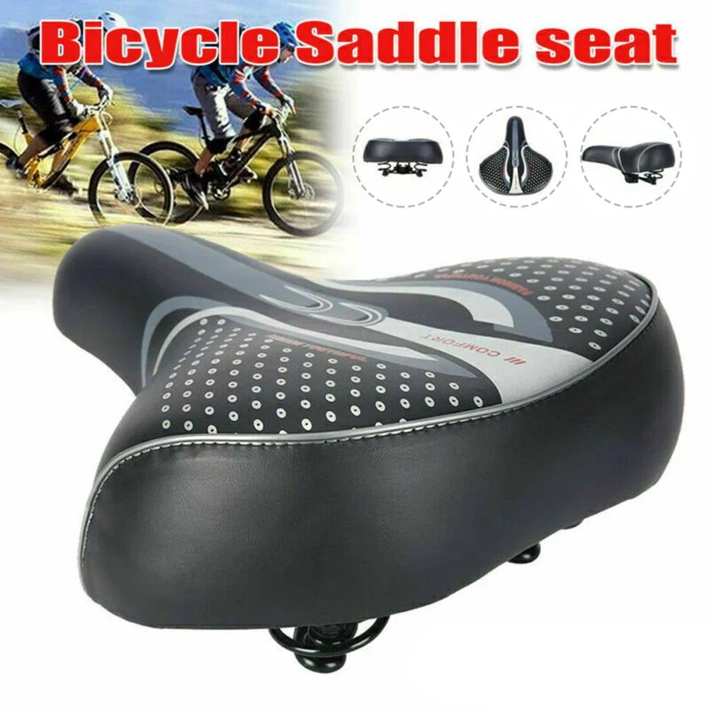 Ergonomic Bike Saddle  Extra Wide PU Leather Design - Product example