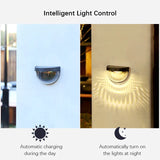 Solar Garden Wall Lights  Sunburst Pattern LED Outdoor Lighting - Product detail 5