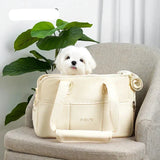 Premium Pet Carrier Tote  Quilted Cotton Travel Bag - Product example