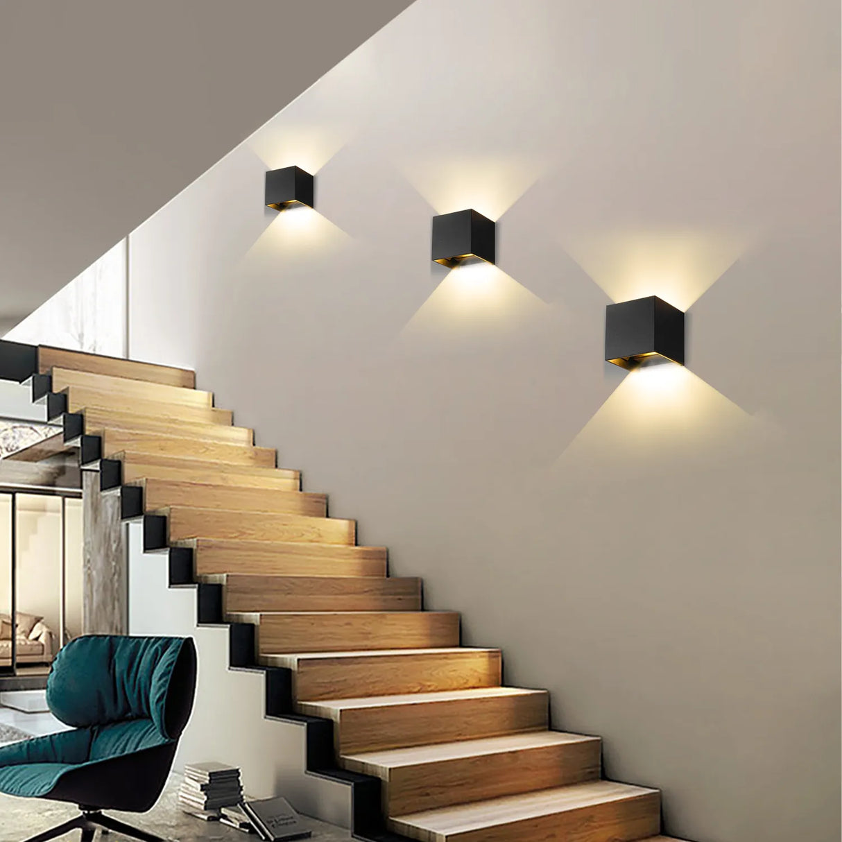 Modern Wall Light  Motion Sensor LED Cube Design - Product showcase