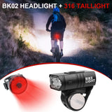 LED Bicycle Light Set  USB Rechargeable Front and Rear Safety Lights - Product example