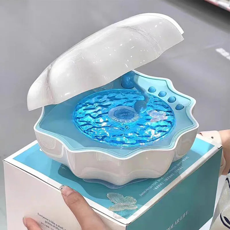 Coastal Night Light Speaker  Shell Design With Ocean Ambience - Product example