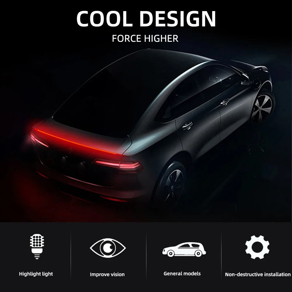 LED Car Spoiler Light  Carbon Fiber Strip With Brake Function - Product detail 5