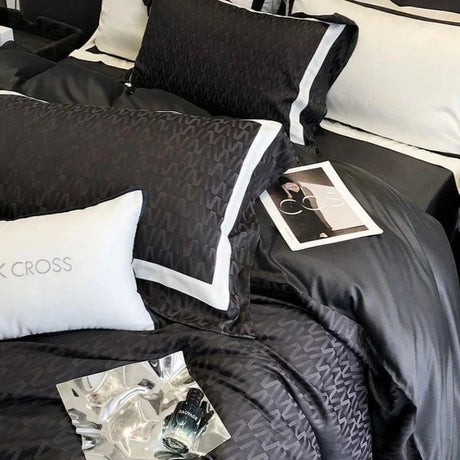 Egyptian Cotton Bedding Set  Modern Monogram Pattern - Product detail 5