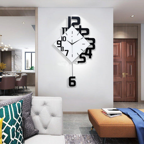 Modern Wall Clock  Asymmetric Number Design - Product detail 5