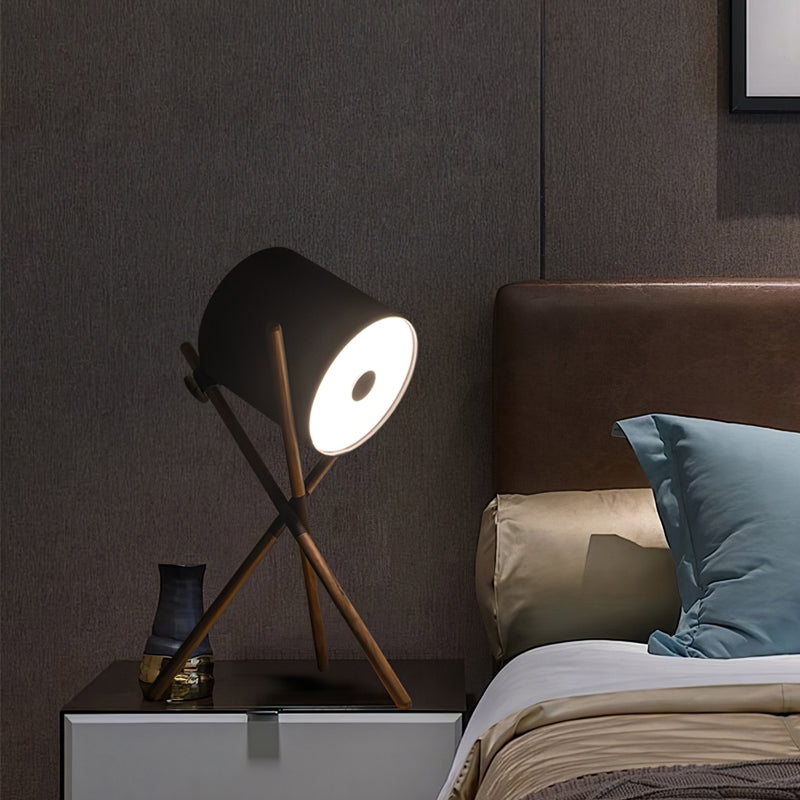 Scandinavian Table Lamp  Wood Frame Swivel Design - Product detail 5