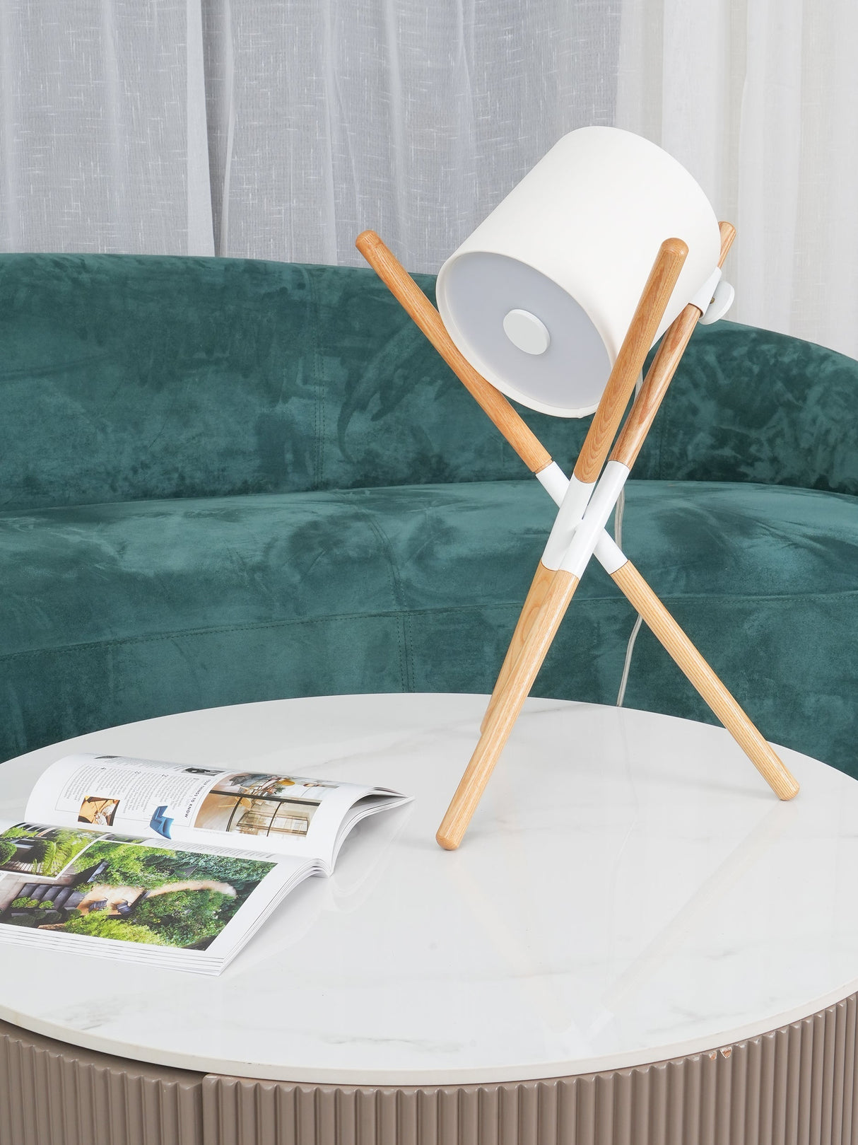 Scandinavian Table Lamp  Wood Frame Swivel Design - Product detail 17