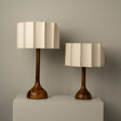Modern Table Lamp  Walnut Wood Base with Pleated Shade - Product detail 9