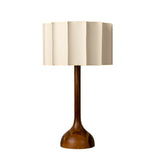 Modern Table Lamp  Walnut Wood Base with Pleated Shade - Product detail 16