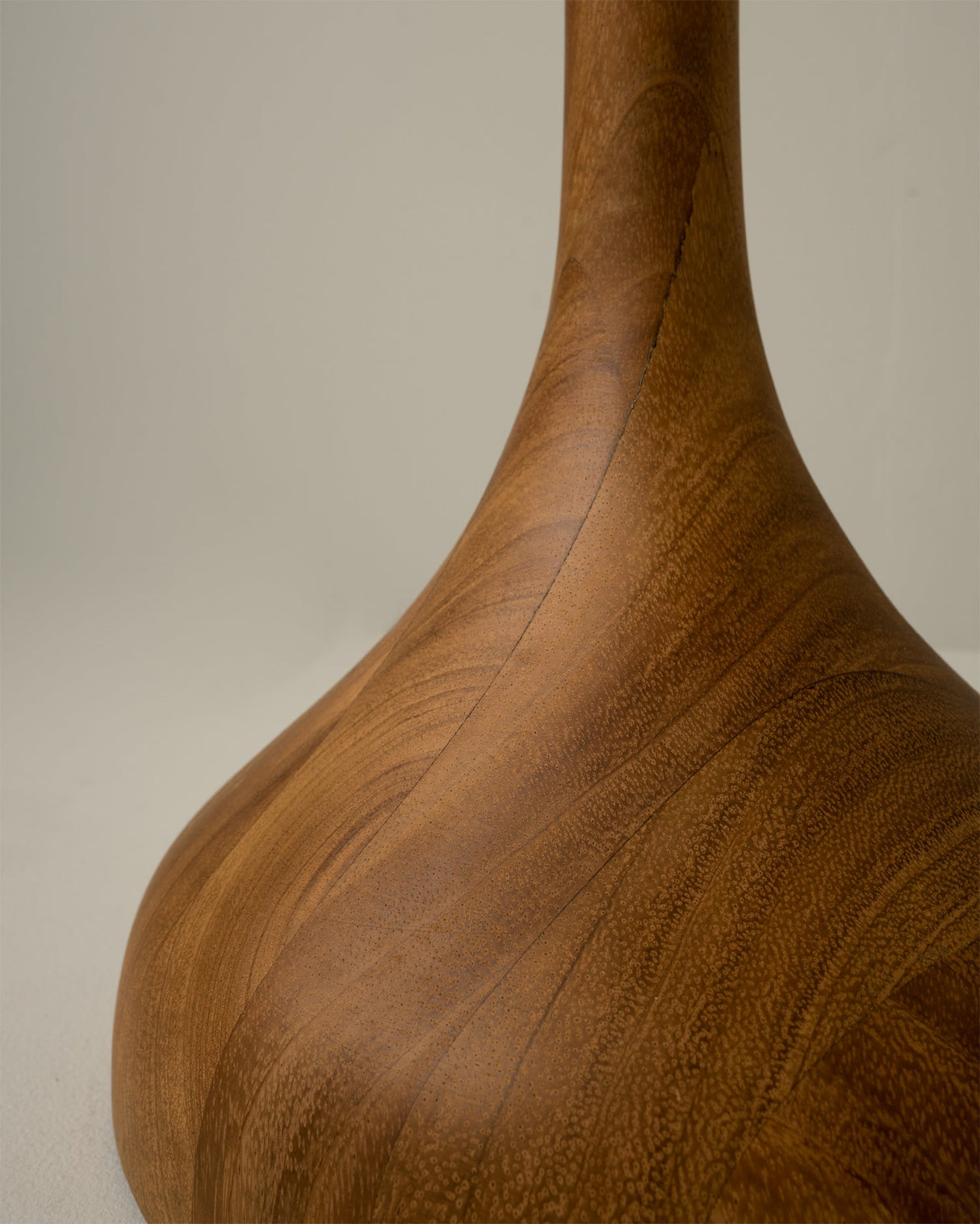 Modern Table Lamp  Walnut Wood Base with Pleated Shade - Product detail 7