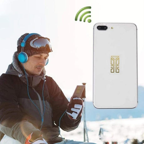 Portable Cell Phone Signal Booster  Gold Antenna Amplifier Sticker - Detailed view
